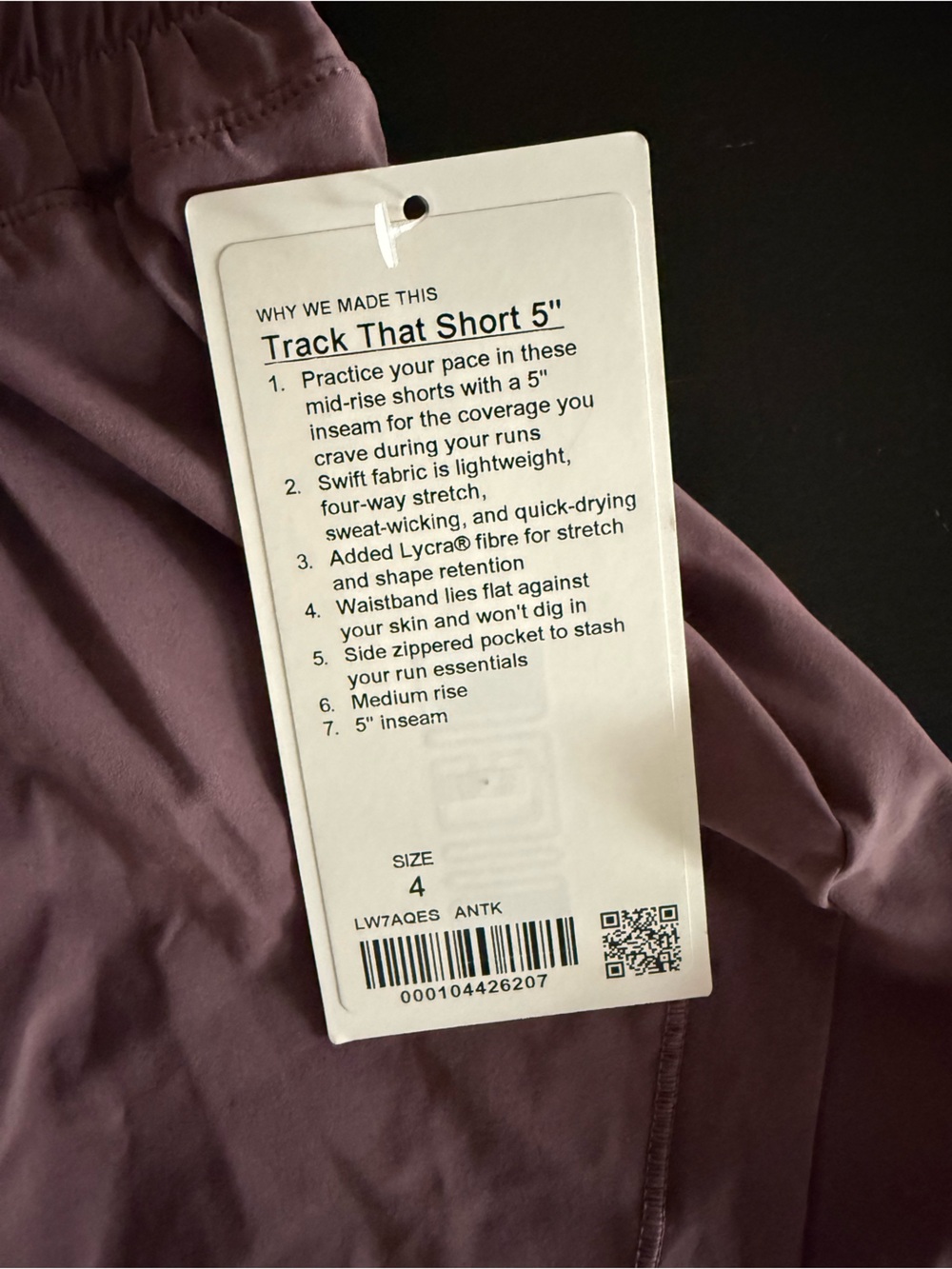 lululemon athletica track that short 5” - Picture 2 of 3